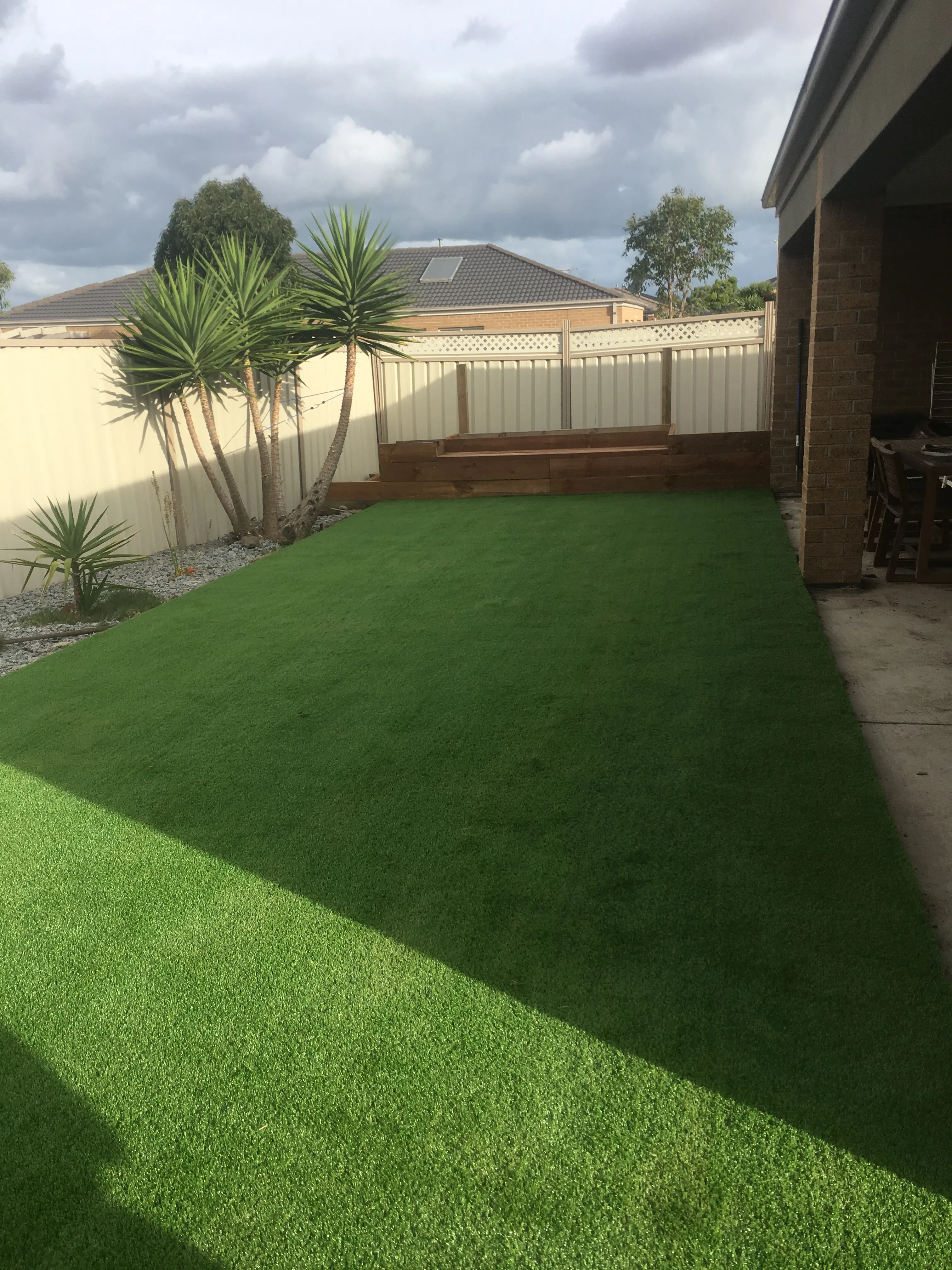Full Artificial Grass Lawn in a Contemporary Australian Backyard