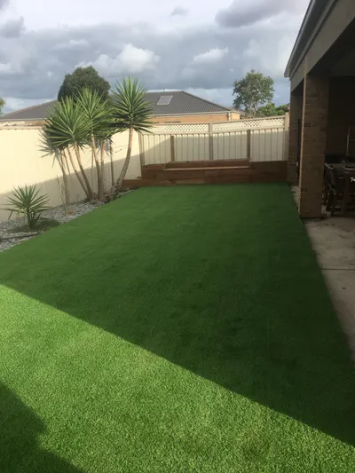Full Artificial Grass Lawn in a Contemporary Australian Backyard
