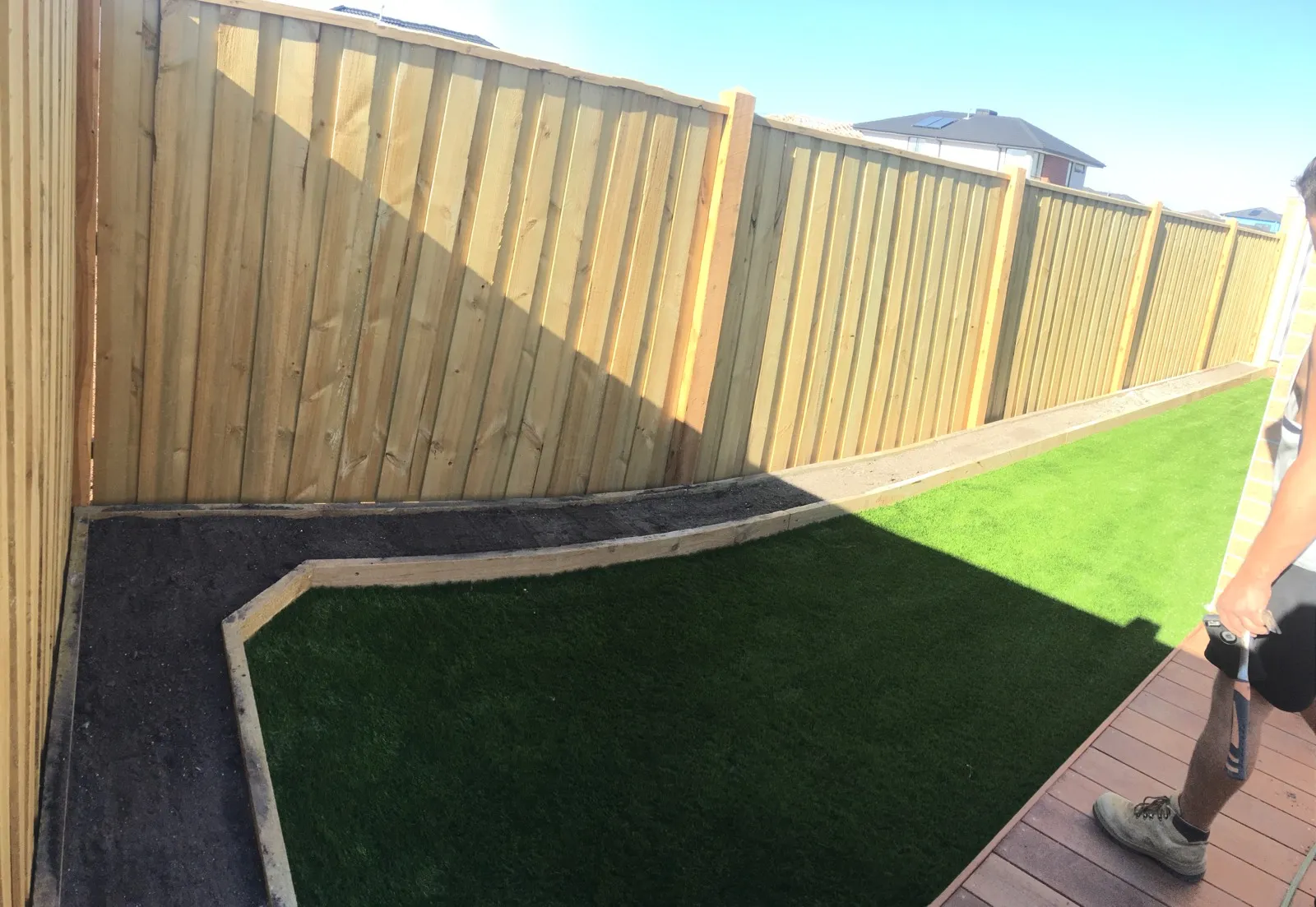 New Artificial Turf Installation for a Narrow Australian Side Yard
